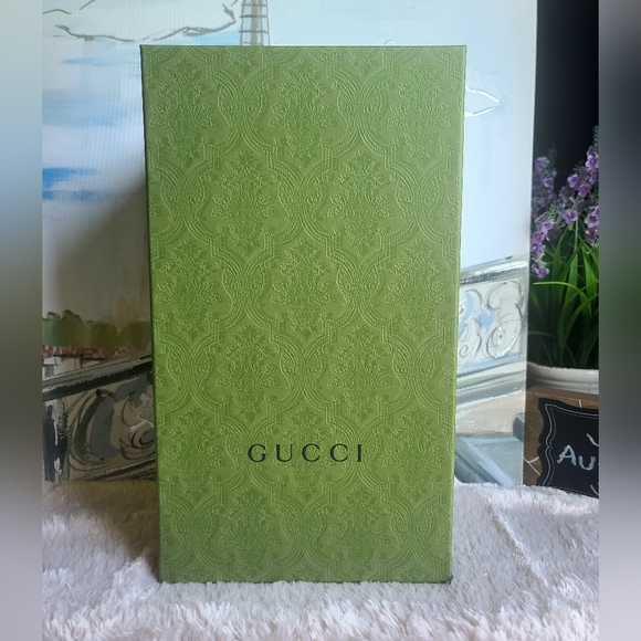 GUCCI Rubber Web Womens Criss Cross Slide Sandals  Coral New Shamarock - Picture 12 of 13